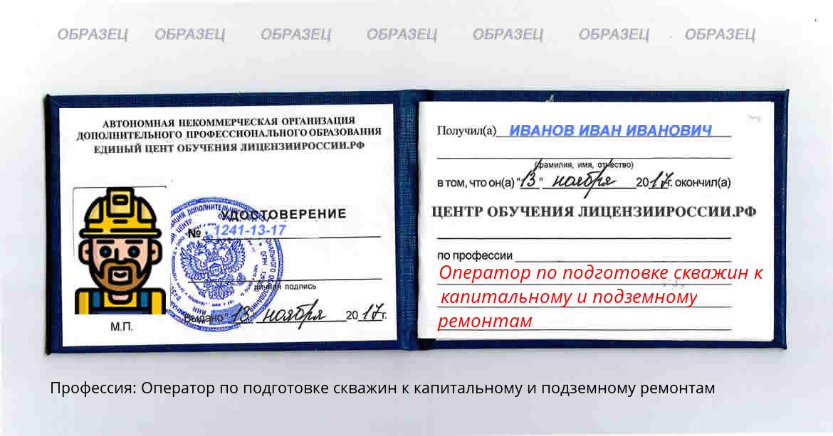Оператор по подготовке скважин к капитальному и подземному ремонтам Новониколаевский